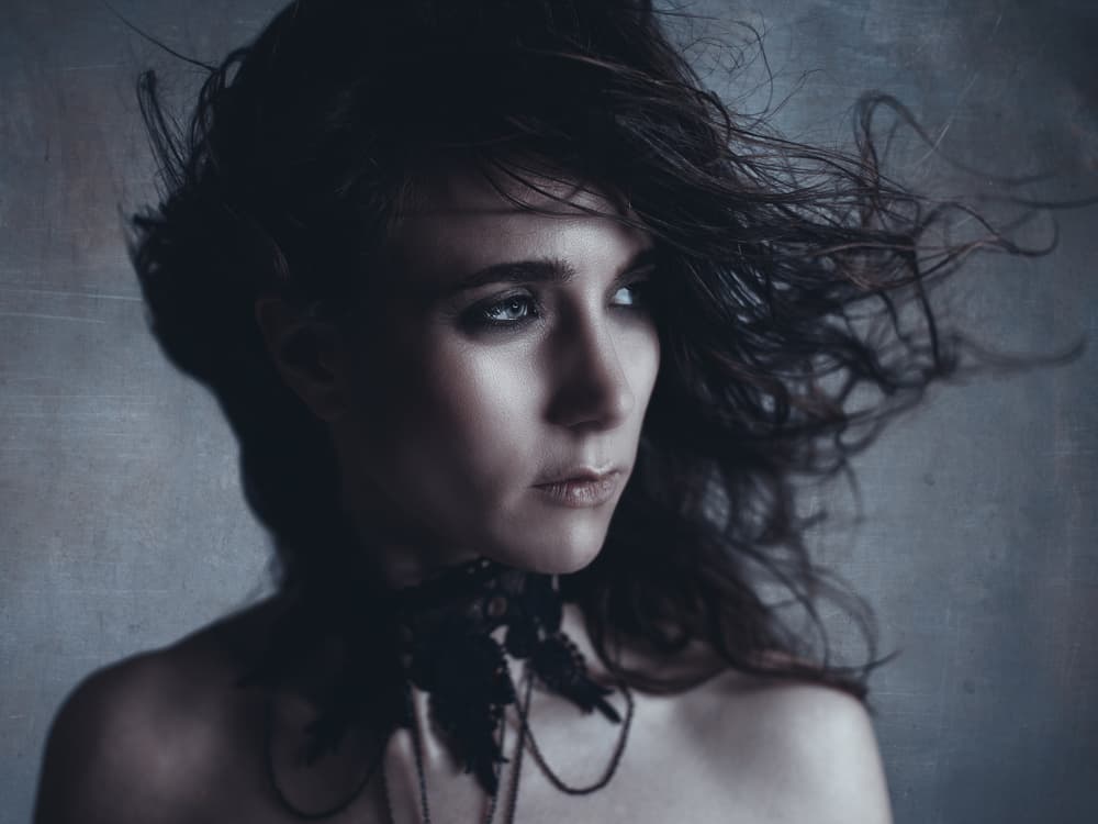 Windswept Dark Beauty by Mike Kreiten — canvas wall art