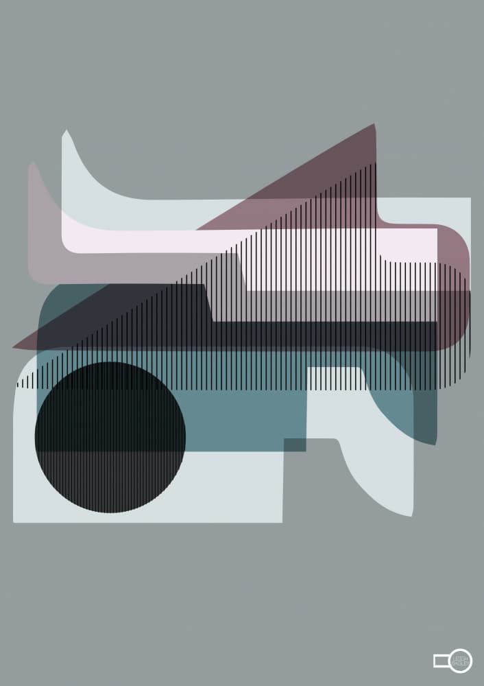 Layered Geometric Forms by Leigh Bagley — canvas wall art