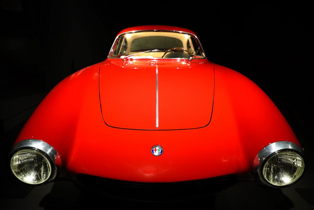Classic Red Sports Car by Franz Baumann — canvas wall art