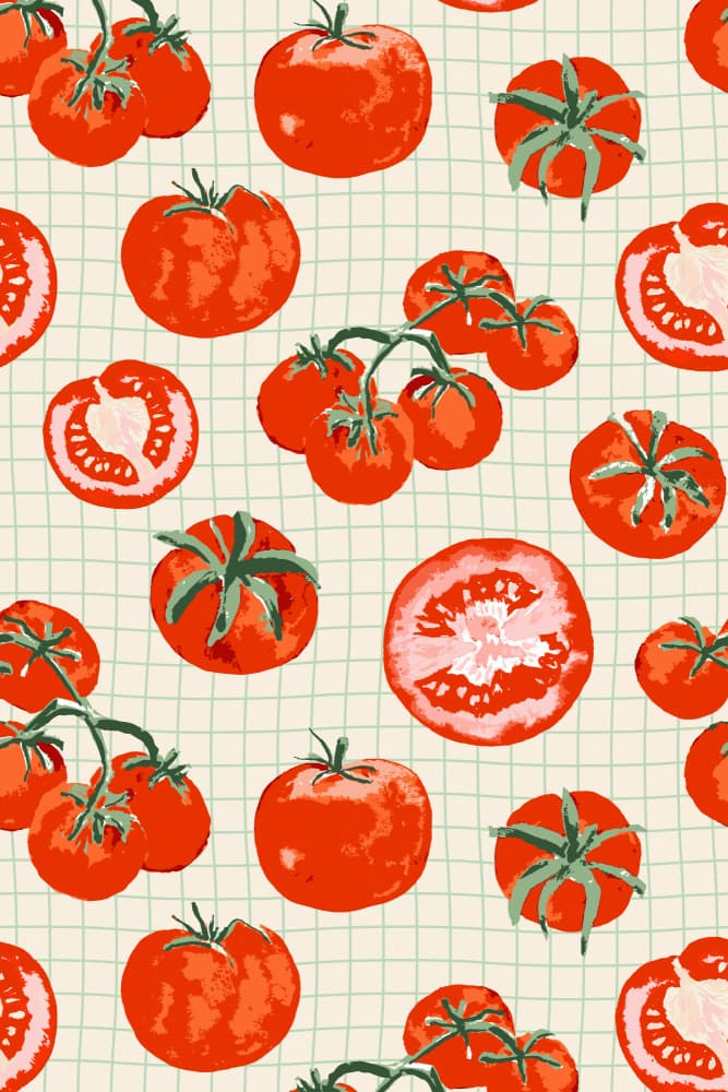 Fresh Tomato Grid by Karen Menzenbach — canvas wall art