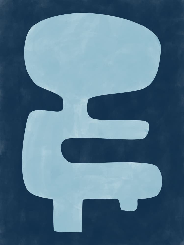 Calm Blue Abstract by Elena Ristova — canvas wall art