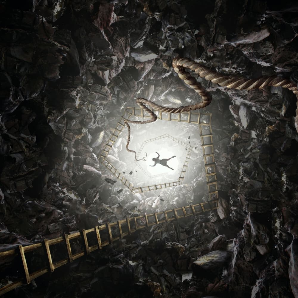 Falling Downward Spiral by Ivan Valentino — canvas wall art