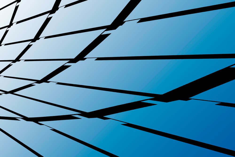Dynamic Blue Shapes by Gilbert Claes — canvas wall art