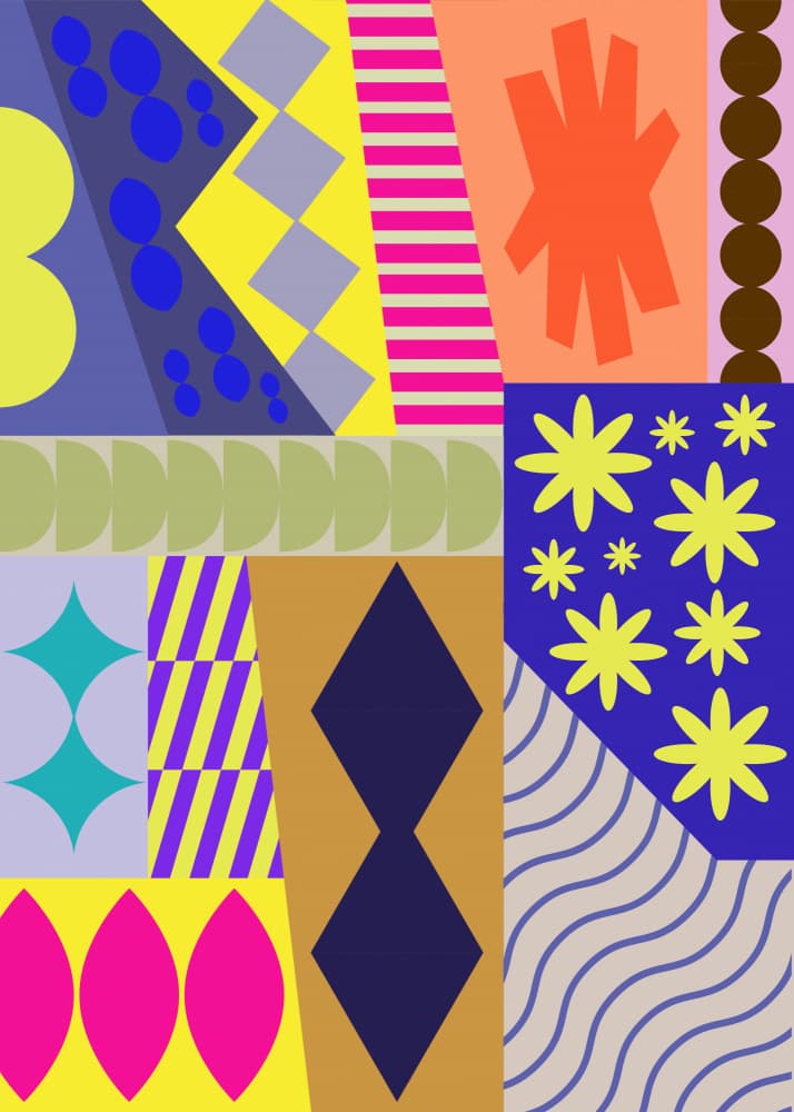 Vibrant Geometric Patterns by RS LAB STUDIO — canvas wall art