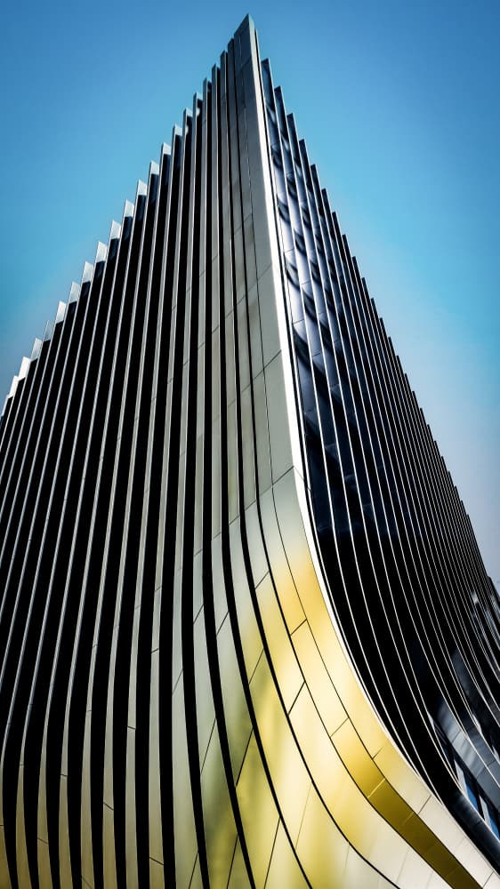 Golden Curved Facade by Linda Wride — canvas wall art