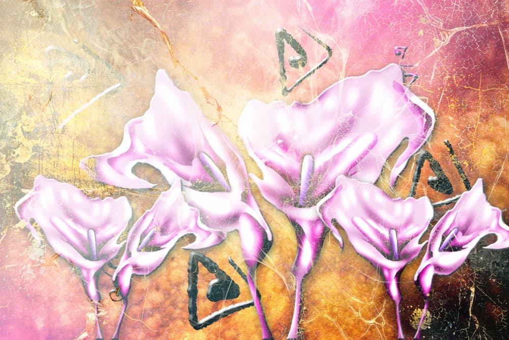 Abstract Pink Lilies by Rafal Kulik — canvas wall art