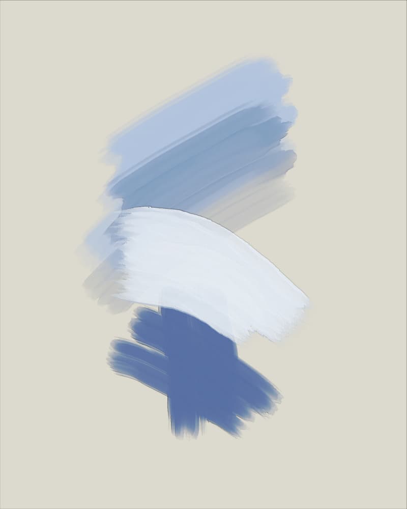 Calm Blue Strokes by Sannel Larson — canvas wall art