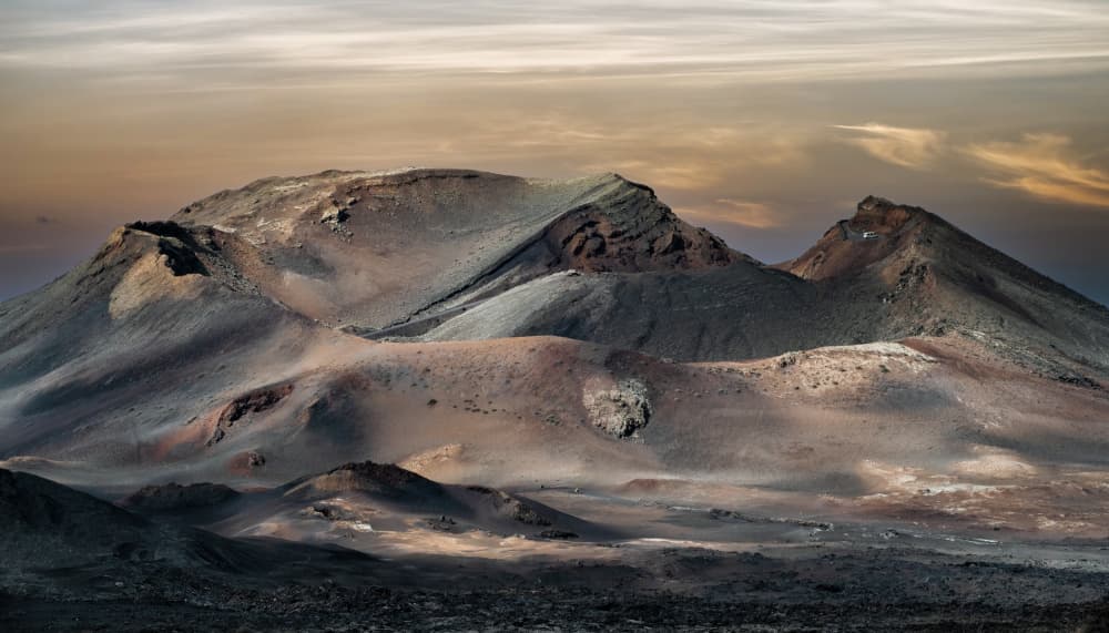 Dramatic Volcanic Landscape by Mathilde Guillemot — canvas wall art