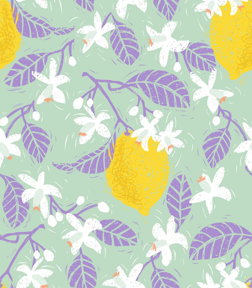 Fresh Lemon Blossom Pattern