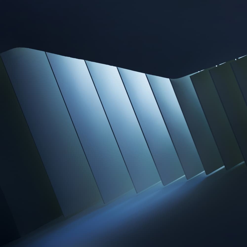 Abstract Blue Architecture by Gerard Jonkman — canvas wall art