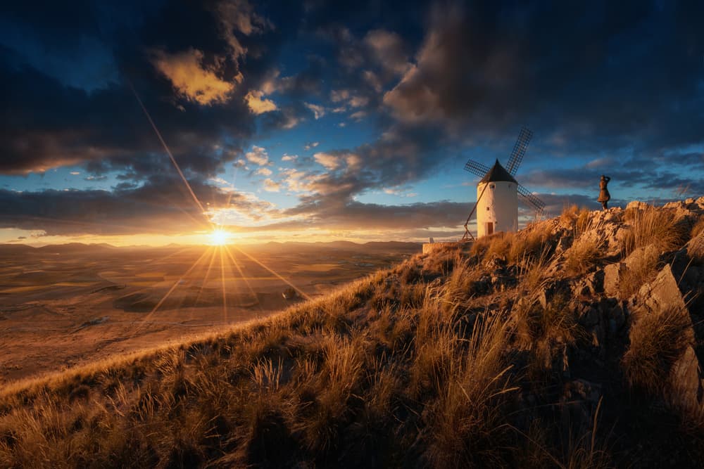 Sunset Windmill View by Juan Pablo de Miguel — canvas wall art
