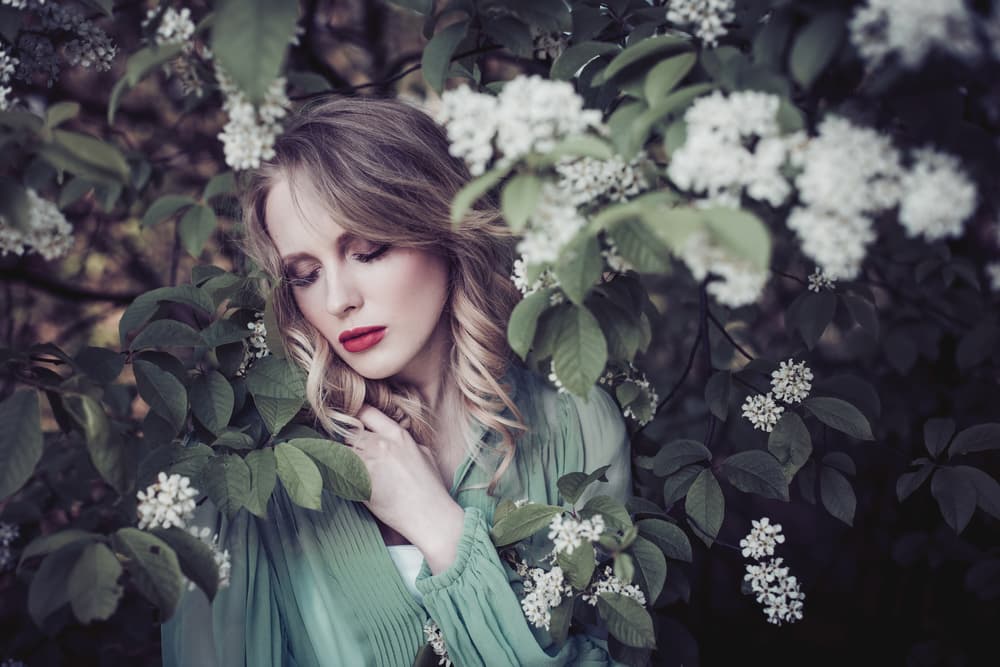 Blonde Among Blossoms by Dorota Gorecka — canvas wall art