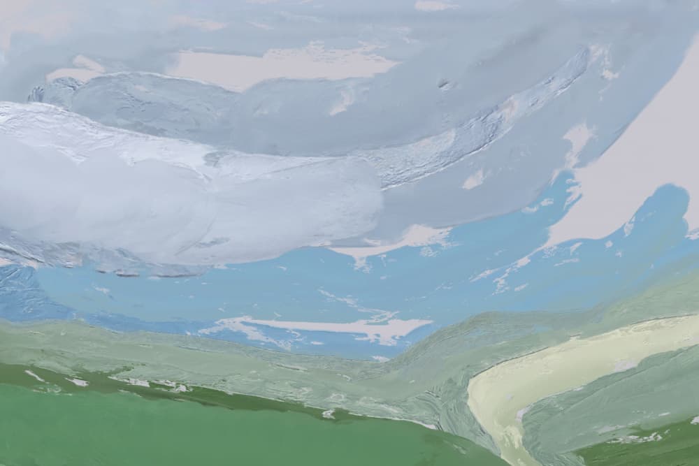 Serene Abstract Landscape by Josie George — canvas wall art