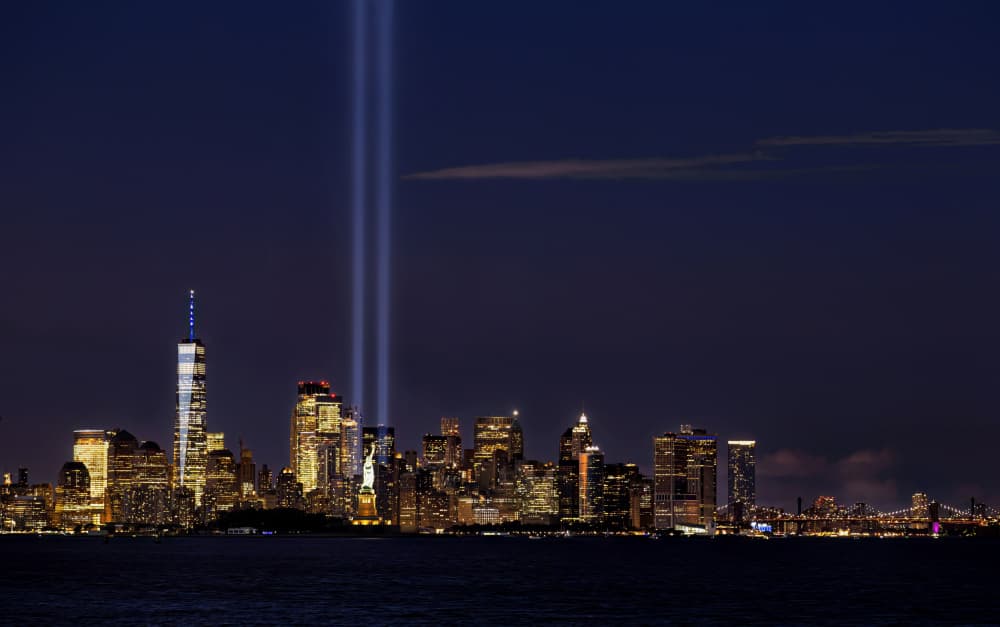 New York City Tribute Lights by Jie Jin — canvas wall art