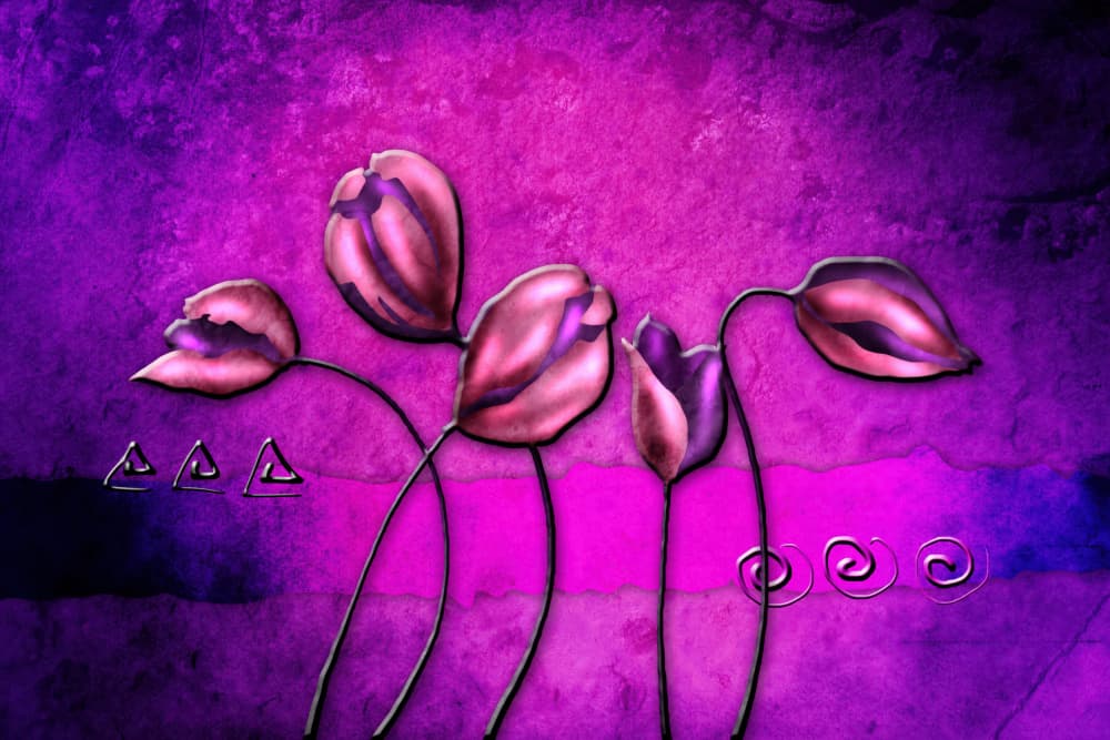 Vibrant Purple Blooms by Rafal Kulik — canvas wall art