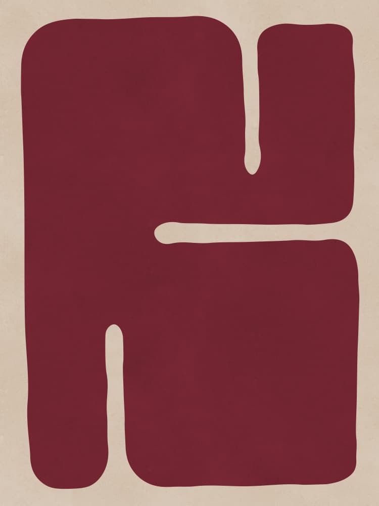 Fluid Maroon Shapes