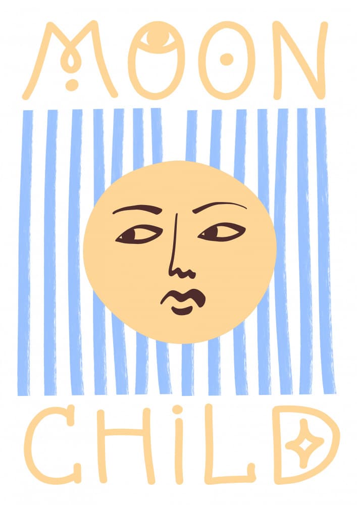 Dreamy Moon Child by Talitha McQueen — canvas wall art