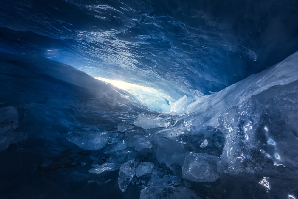 Blue Ice Cave Light by Yongnan Li (李永男) — canvas wall art