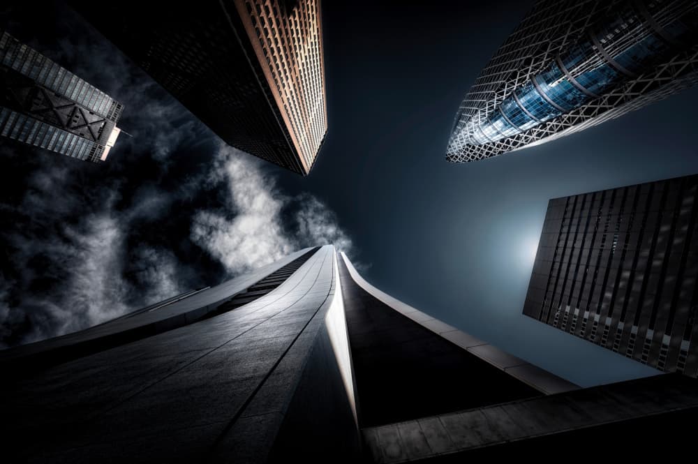 Dramatic City Skyscrapers by Daiki Suzuki — canvas wall art