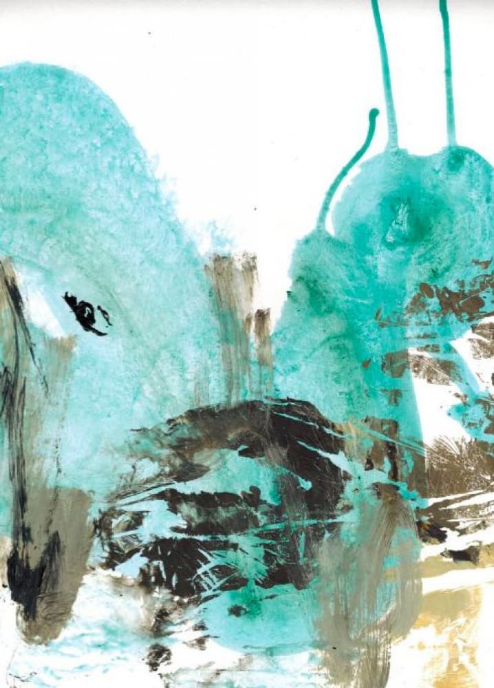 Fluid Teal Expression by Deb Chaney — canvas wall art