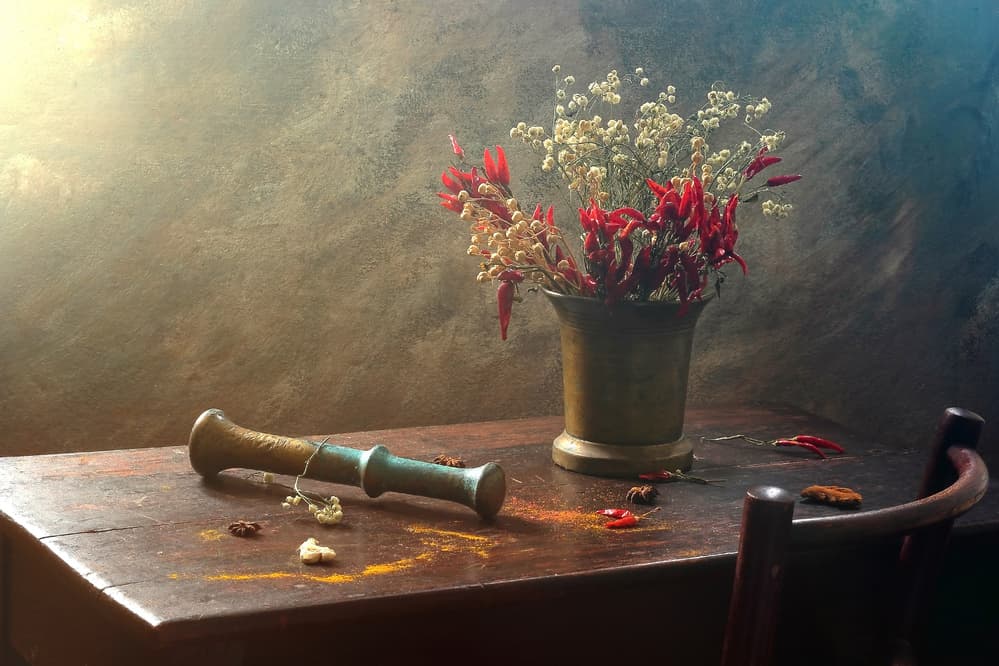 Rustic Kitchen Spices by UstinaGreen — canvas wall art