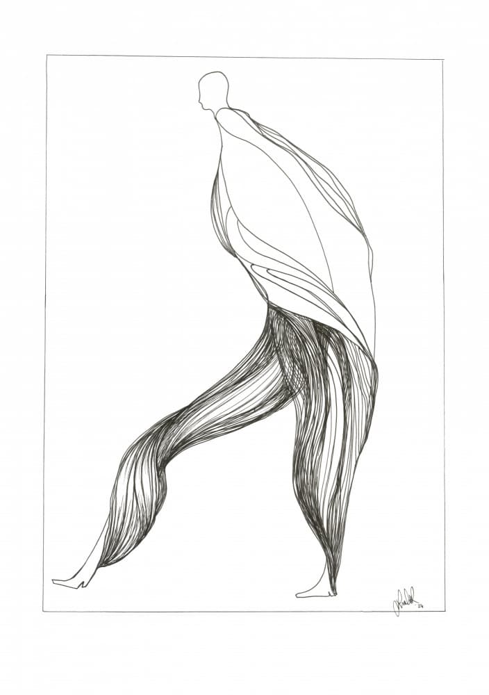 Flowing Human Form by Lor Muller — canvas wall art