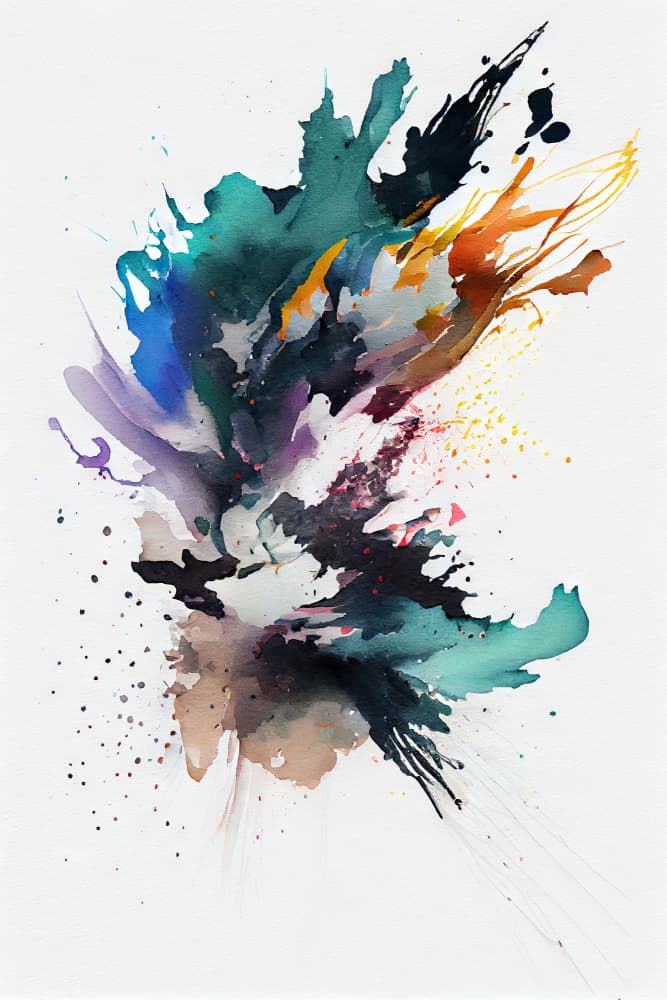Vibrant Watercolor Splash by Mauro — canvas wall art