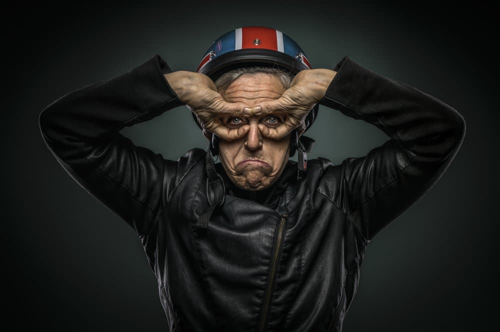 Goofy Helmet Man by Marc Sabat — canvas wall art
