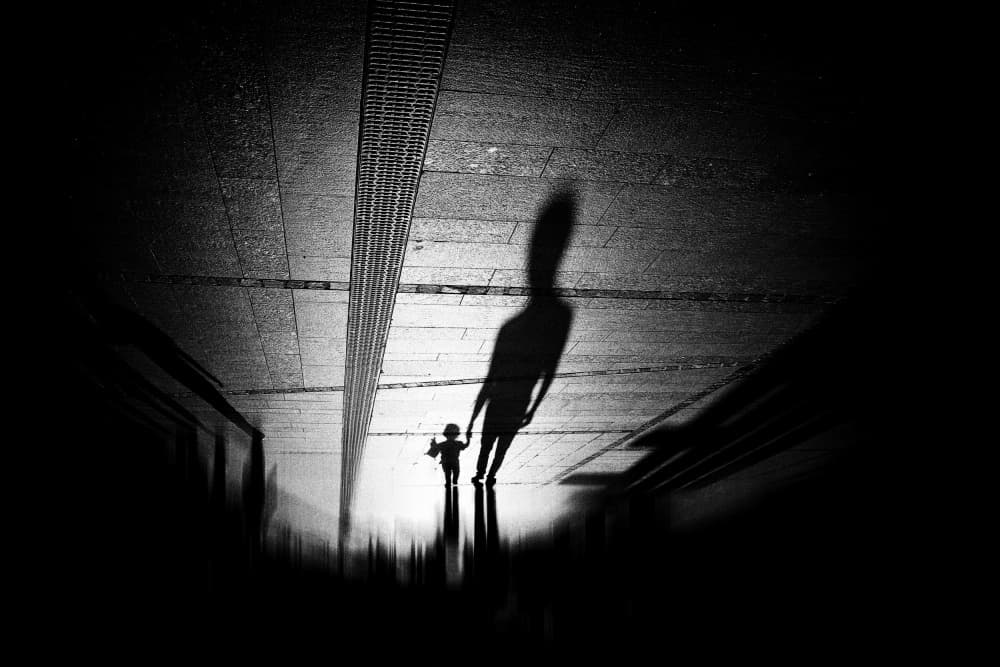 Child And Giant Shadow by Marchevca Bogdan — canvas wall art