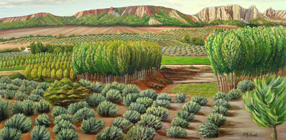 Green Valley Farmland by Angeles M. Pomata — canvas wall art