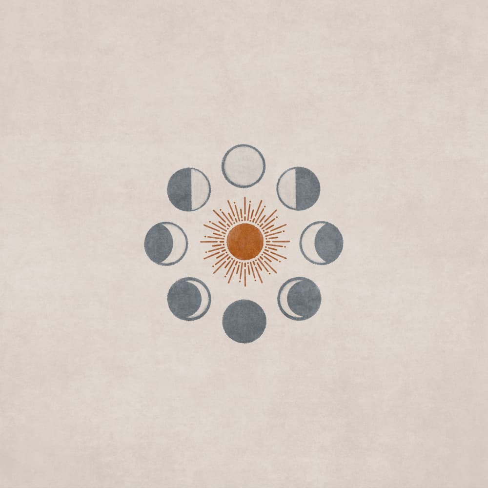 Lunar Phases Glow by Emel Tunaboylu — canvas wall art