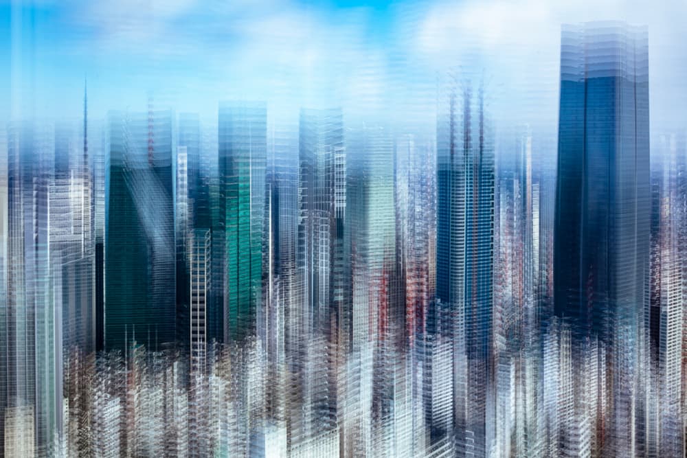 Abstract City Blur by Sasaki Makoto — canvas wall art