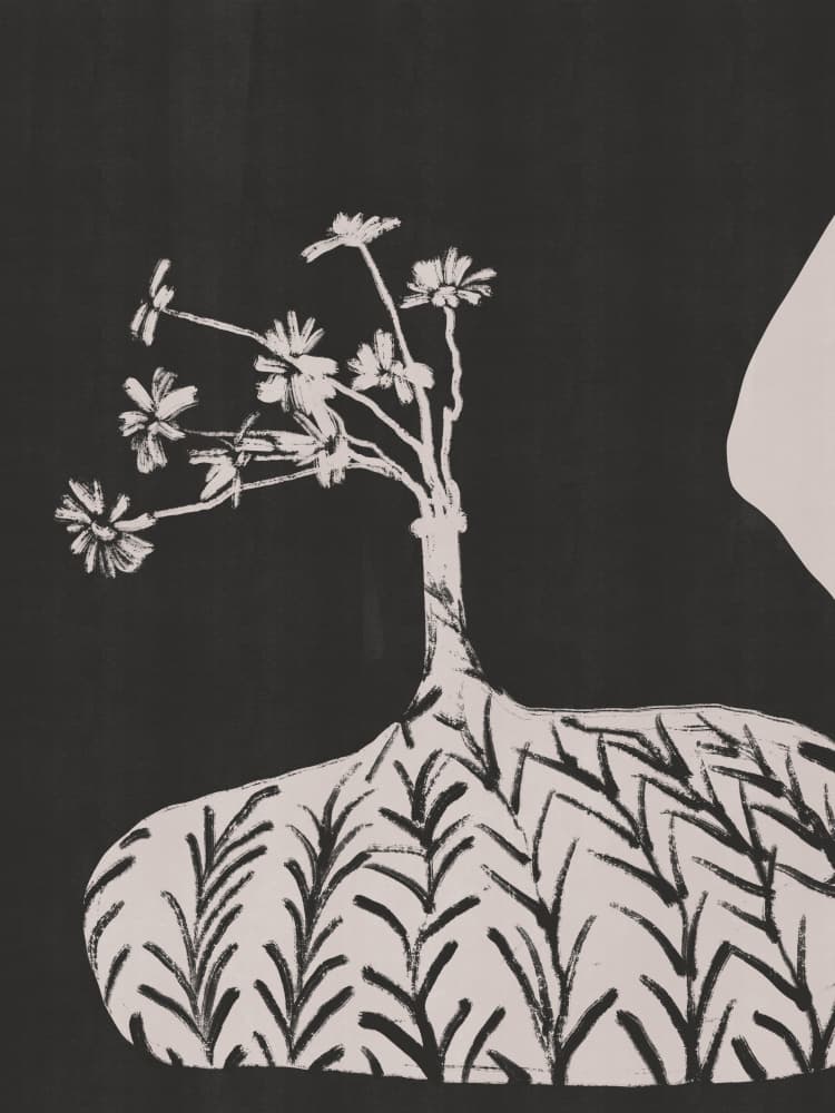 Elegant Botanical Vase by Little Dean — canvas wall art
