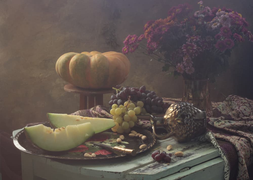 Rustic Harvest Still Life by UstinaGreen — canvas wall art