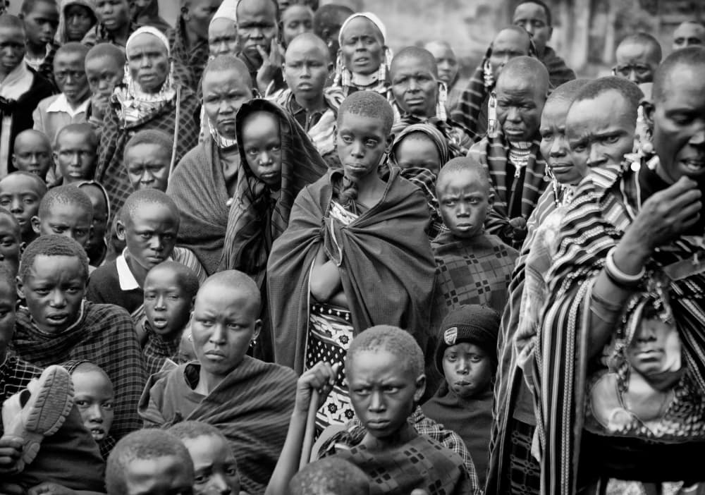 Maasai Community Portrait by Goran Jovic — canvas wall art