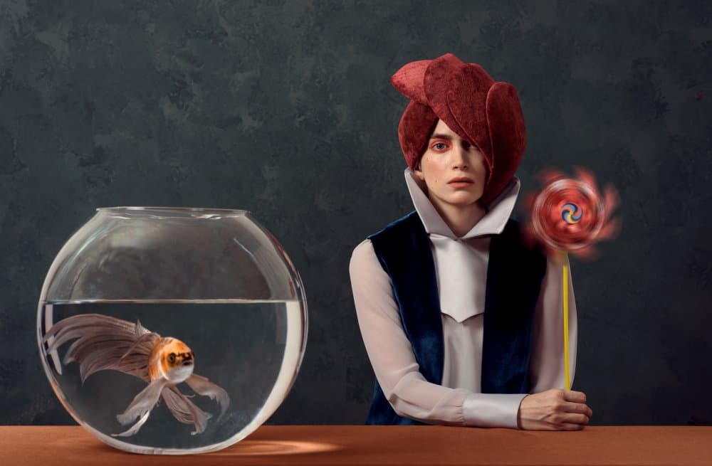 Conceptual Woman Goldfish by Peyman Naderi — canvas wall art