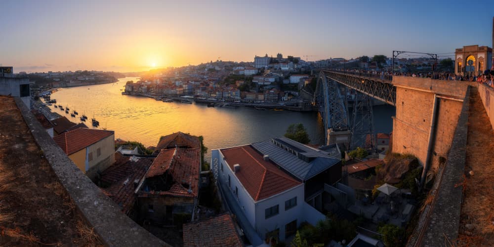 Porto Golden Sunset by Antonio Melián Vega — canvas wall art