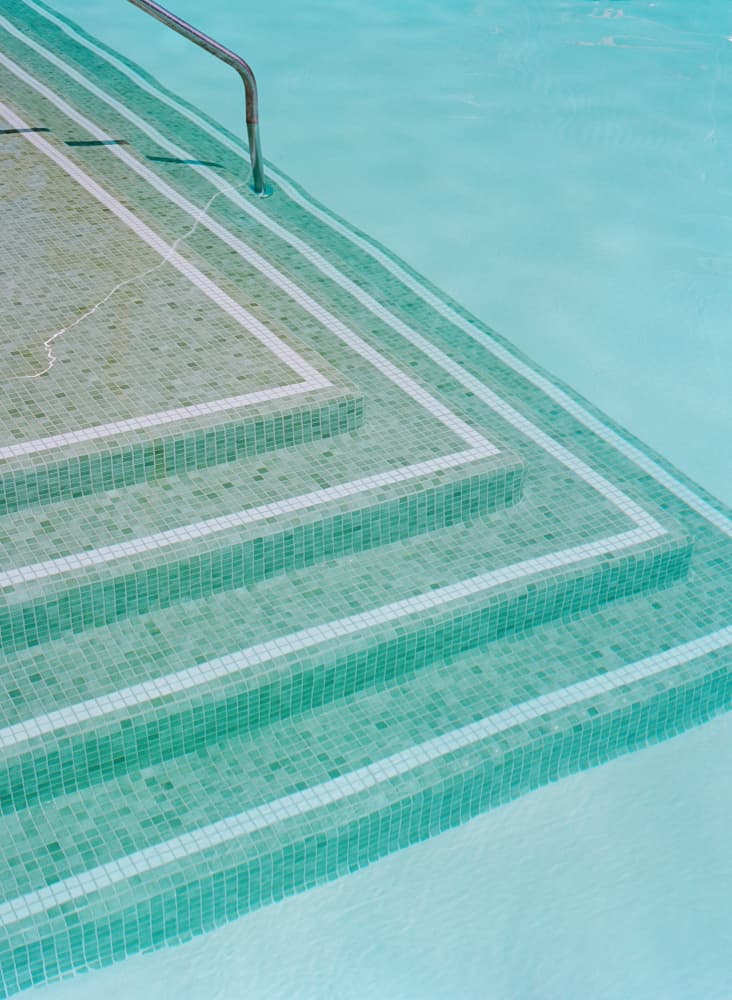Refreshing Pool Steps by Bethany Young — canvas wall art