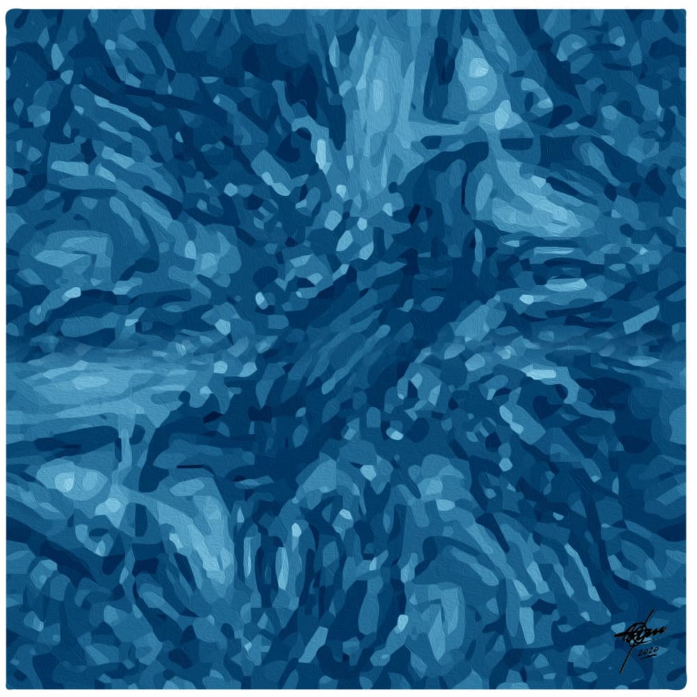 Deep Blue Flow by Osvaldo Russo — canvas wall art