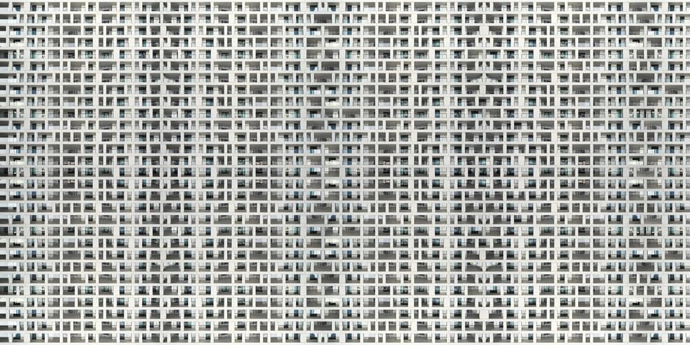 Geometric Building Facade by Rolf Mauer — canvas wall art