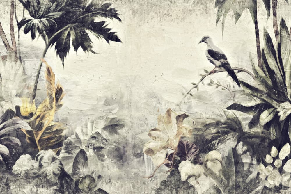 Vintage Tropical Bird by Rafal Kulik — canvas wall art