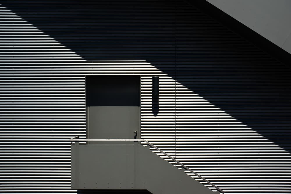 Shadows on Striped Wall by Streiff Marcel — canvas wall art