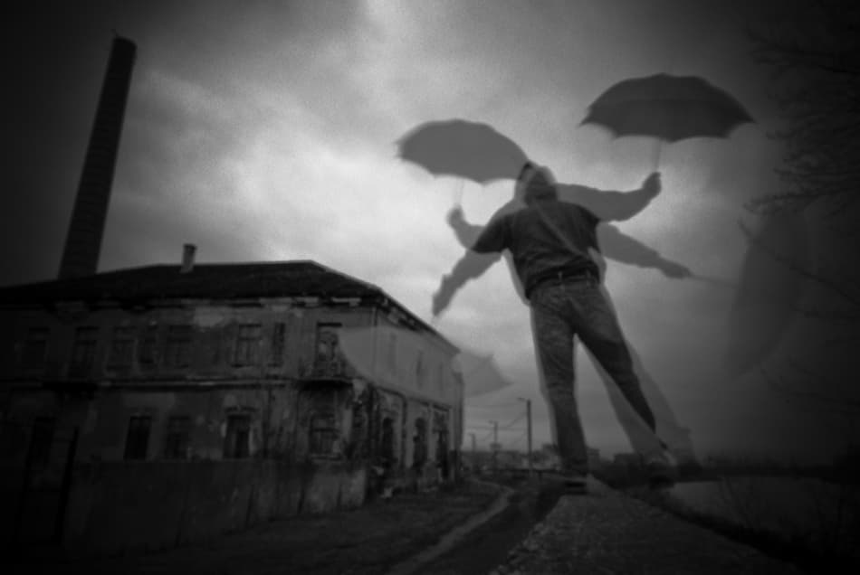 Ghostly Man Old Factory by Codrin Lupei — canvas wall art