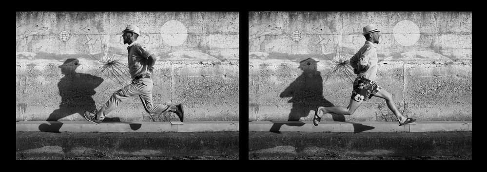 Man Running Shadows by Carlo Ferrara — canvas wall art