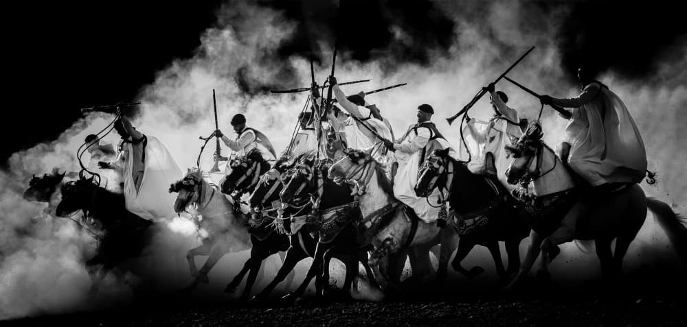 Arabic Horsemen Charge by Yomn Almonla 🇸🇦 — canvas wall art