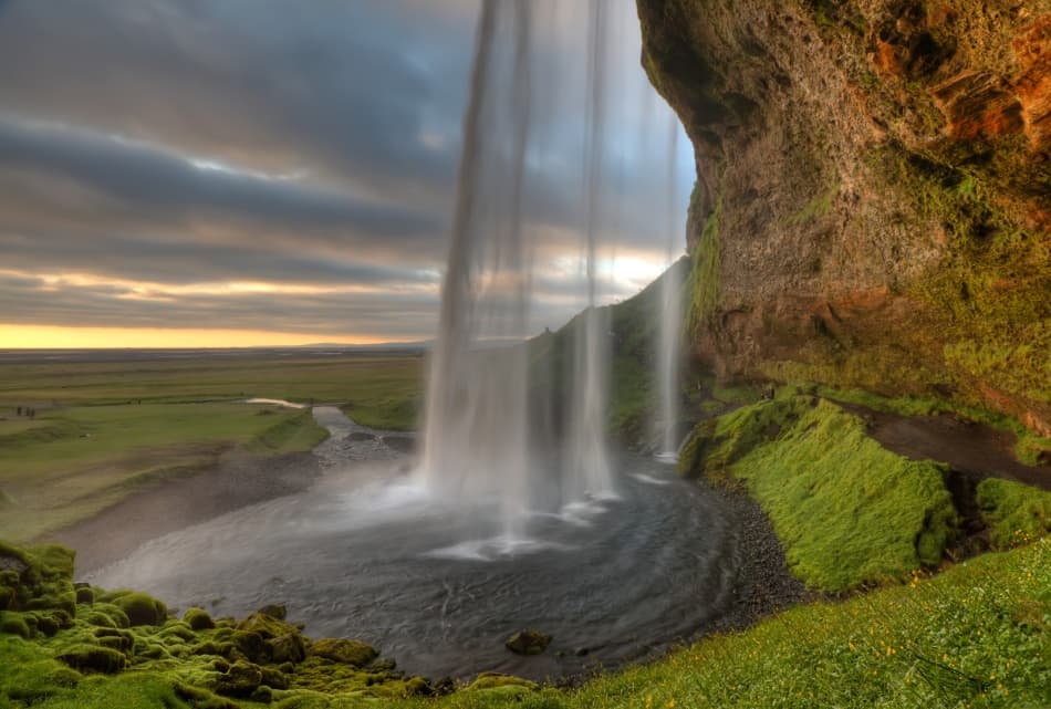 Icelandic Waterfall Passage by Amnon Eichelberg — canvas wall art