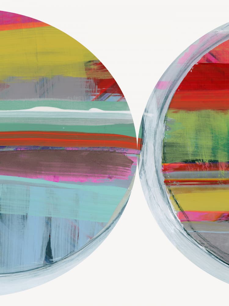 Colorful Geometric Fusion by cartissi — canvas wall art