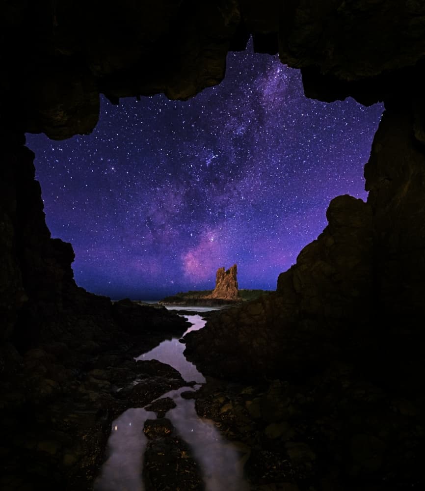 Milky Way Cave View by Wolongshan — canvas wall art