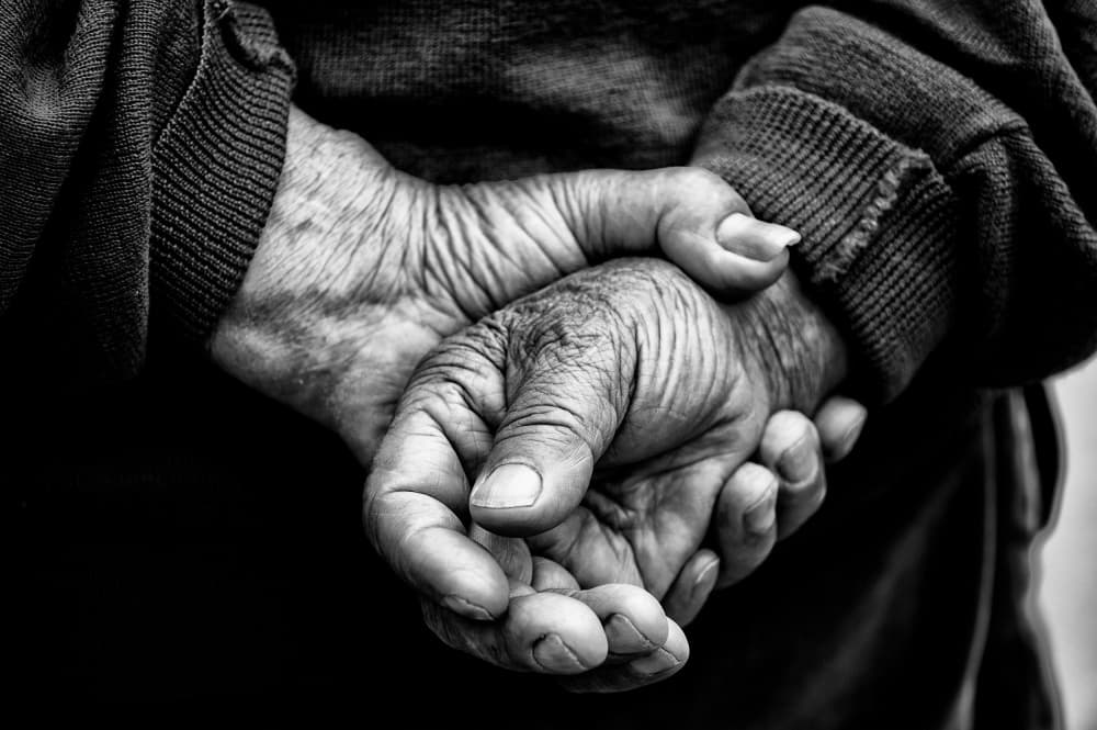 Aged Hands Deep Thoughts by Andrea Izzotti — canvas wall art