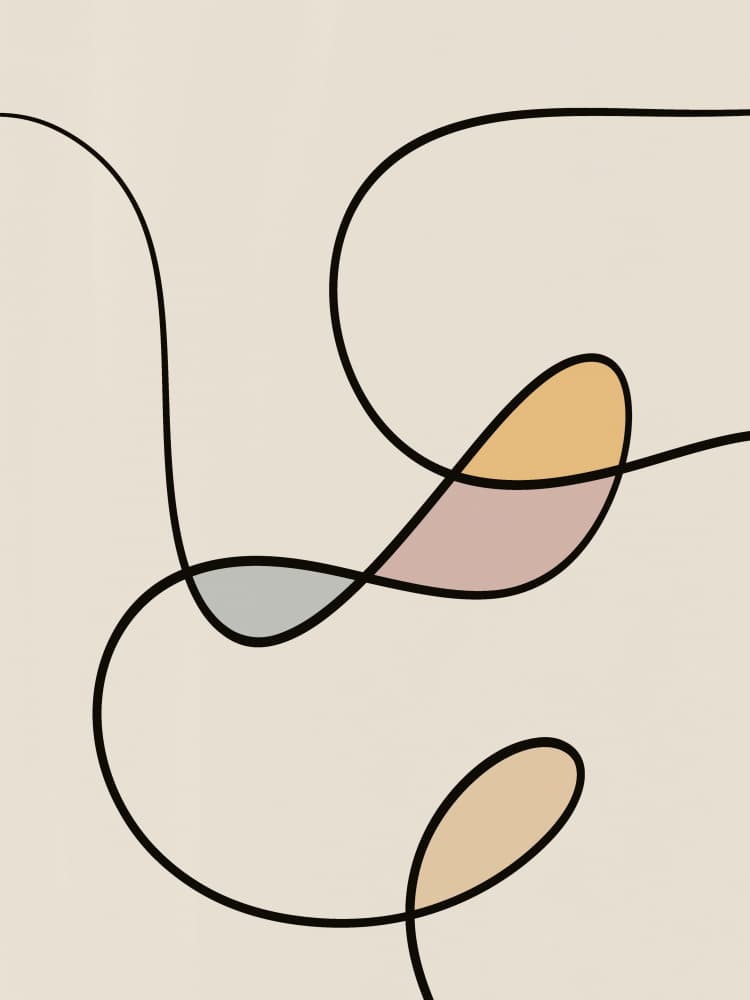 Soft Organic Lines by Little Dean — canvas wall art